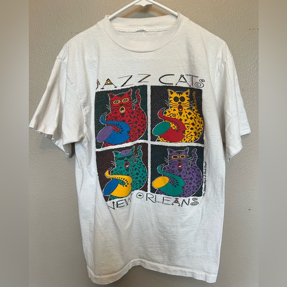 Vintage 90’s Jaxz Cats New Orleans Pop Art T-Shirt